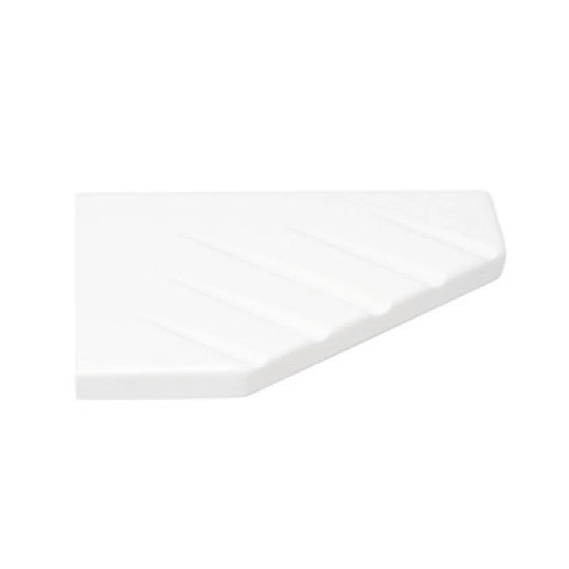 Image of Splashwall White Wall-Mounted Bathroom Corner Shelf (D)1.91Cm (H)20Cm