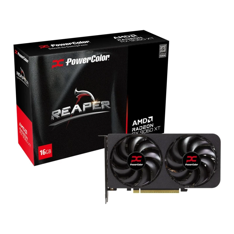 Image of PowerColor Radeon RX 9060 XT Reaper GDDR6 16GB PCI-Express Graphics Card - RX9060 XT 16G-A