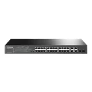 Image of TP Link TL-SL2428P JetStream 24-Port 10/100 Mbps + 4-Port Gigabit Smart Switch