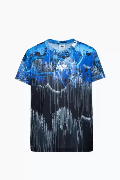 Image of Blue Tripple Drip T-Shirt