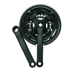 Image of ETC Chainset Steel 28/38/48 Teeth 170mm Black With Guard