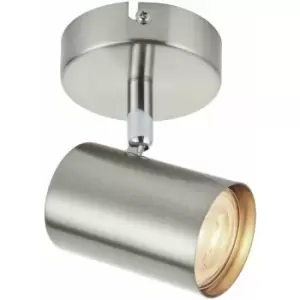 Image of Loops - Adjustable Ceiling / Wall Spotlight Satin Chrome Round GU10 Kitchen Downlight