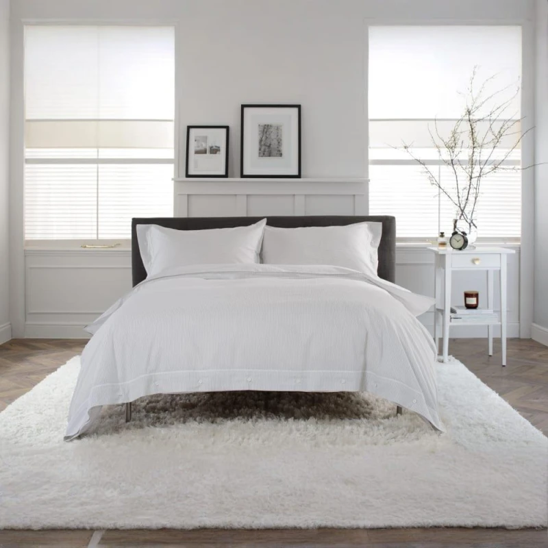 Image of The Lyndon Company Duvet Cover Sets Grey/White unisex Double