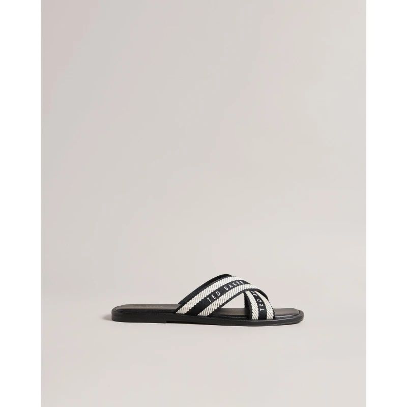 Image of Ted Baker Ted Web Flat Sandal Ld62 Black female 4 (37)