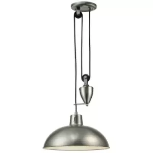 Image of Pendant lamp Wellington Antique nickel 1 bulb 112cm