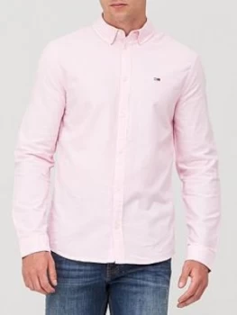 Image of Tommy Jeans Tjm Stretch Oxford Shirt - Pink