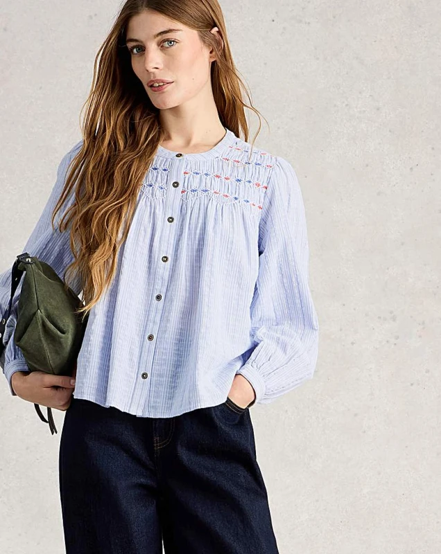 Image of White Stuff White Stuff Sammy Top Blue Multi-Coloured - White Stuff - Size: 12 Blue Multi-Coloured Female 12 ZD48602