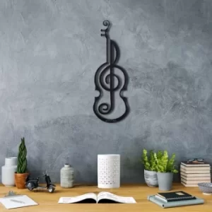 Image of Violin Black Decorative Metal Wall Accessory