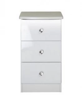 Image of Swift Lumiere Ready Assembled 3 Drawer Bedside Chest