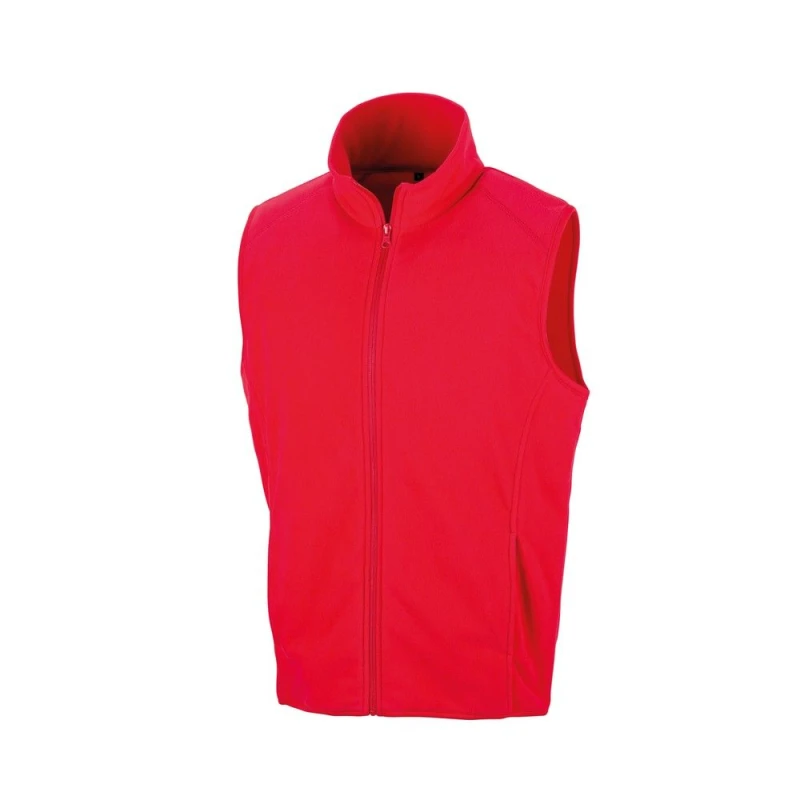Image of Result Result Men Core Microfleece Gilet in Red Size: X-Small Red XS Male 5059000439612