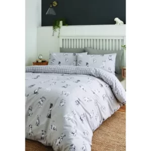 Image of Catherine Lansfield Delightful Dogs Reversible Duvet Set