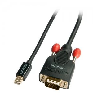 Image of Lindy 41962 video cable adapter 2m VGA (D-Sub) Mini DisplayPort Black