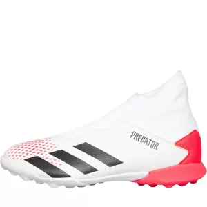 Image of Adidas Junior Predator Laceless 20.3 Astro Turf Football Boot, White, Size 5