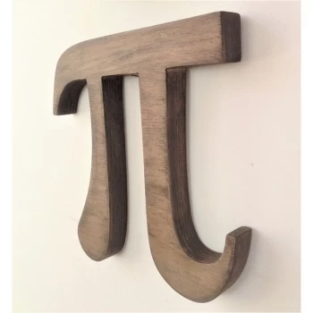 Image of Pi - Walnut Walnut Decorative Wooden Wall Accessory