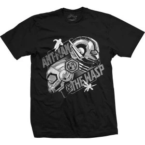 Image of Marvel Comics - Ant Man & The Wasp Heads Comp. Unisex Medium T-Shirt - Black
