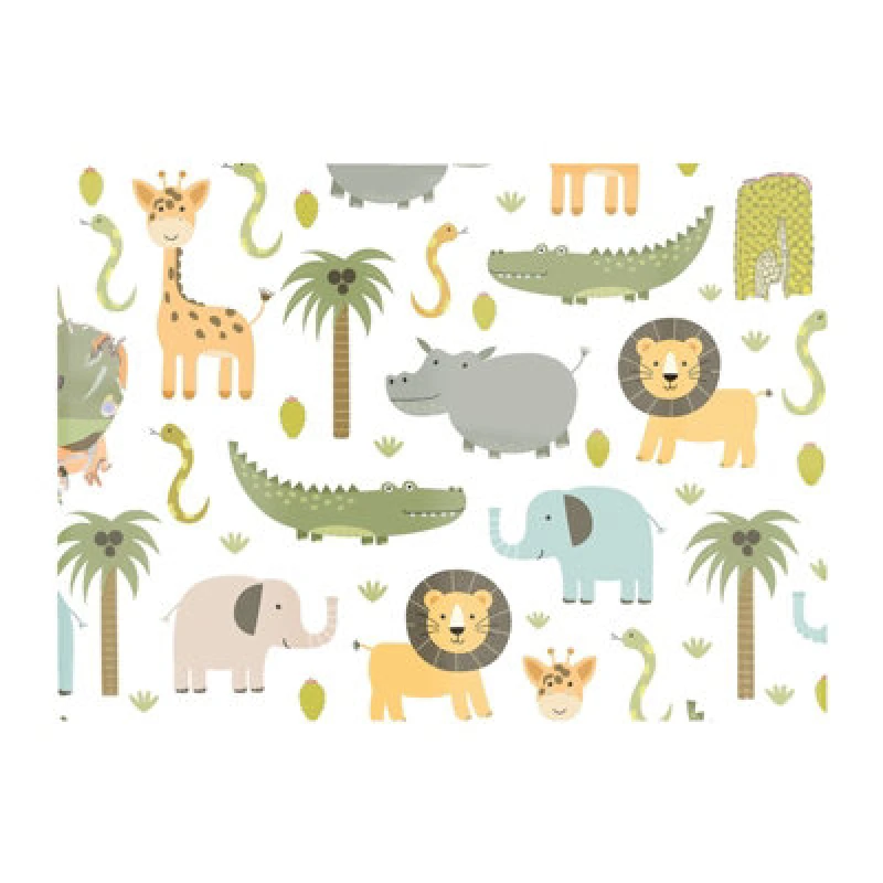 Image of Warren Reed Designer Cute Safari Animals Glass Chopping Board
