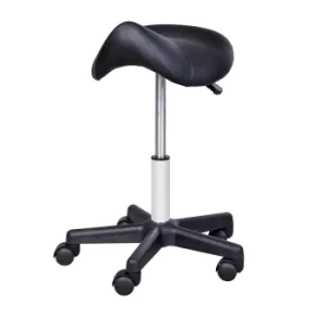 Image of HOMCOM Massage Beauty Therapy Gas Stool Height Adjustable Saddle Salon Massage Spa Chair Stool Manicure Tattoo Swivel tools Chair Black BY HOMCOM