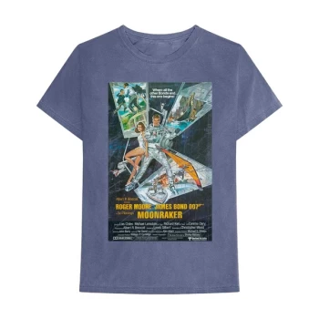 Image of James Bond 007 - Moonraker Unisex Medium T-Shirt - Blue