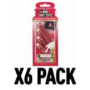 Image of Red Raspberry (Pack Of 6) Yankee Candle Vent Stick