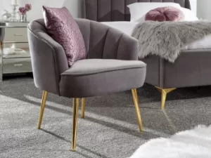 Image of GFW Pettine Grey Upholstered Fabric Accent Chair