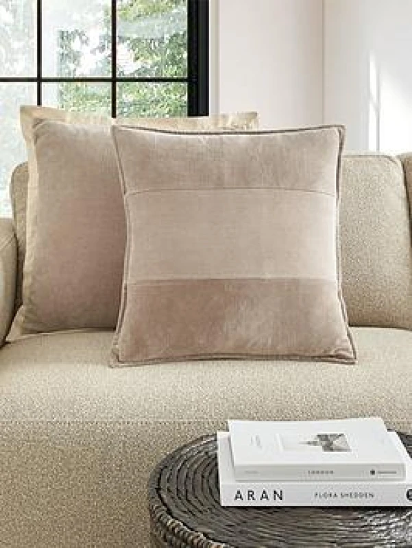Image of Bhs Cord Panel Cushion Taupe