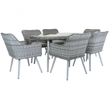 Image of Charles Bentley Milano 6-Seater Premium Rattan Dining Set