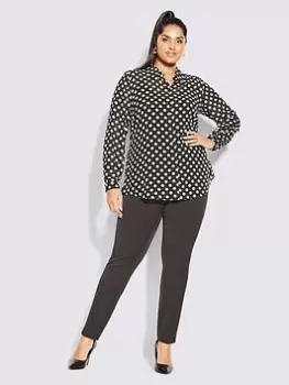 Image of City Chic Madison Shirt - Black, Size 18, Women
