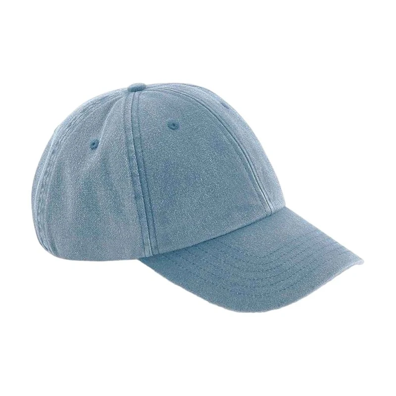 Image of Beechfield Beechfield Men Vintage Low Profile Cap in Blue Blue One Size Male 5063470573653