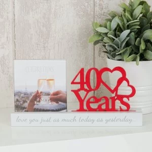 Image of Celebrations Cut Out Photo Frame - 40 Years