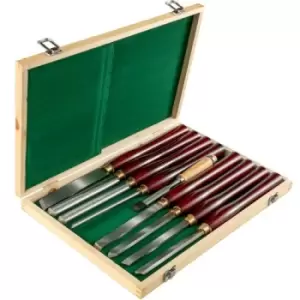 Image of Wood Chisel Sets Lathe Chisels 8pcs for Wood Root Furniture Carving Lathes Red
