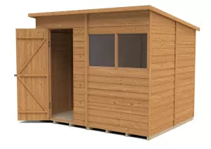 Image of Forest Garden 8 x 6ft Pent Overlap Dip Treated Shed with Assembly