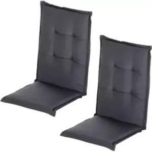 Image of Outsunny - High Back Chair Cushion Padded Seat Pad Replacement 120x50cm Grey