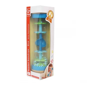 Image of Hape Beaded Raindrops Rattle - Blue