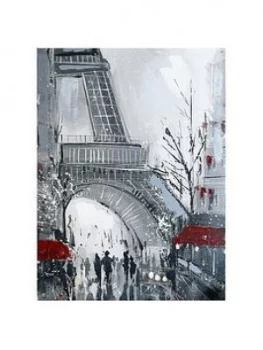 Image of Arthouse Eiffel Tower Hand-Painted Canvas Wall Art