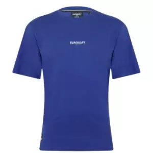 Image of Superdry Micro Logo T Shirt - Blue