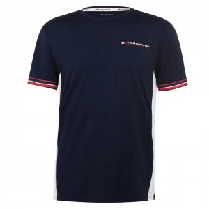 Image of Tommy Sport Tape T Shirt - Sport Navy Hth
