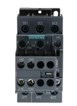 Image of Siemens Control Relay - 3NO, 22 A F.L.C, 40 A Contact Rating, 24 Vdc, 3P