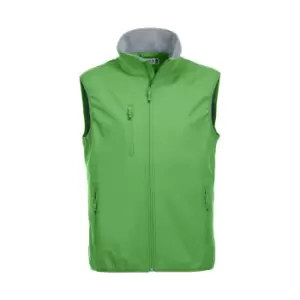Image of Clique Mens Basic Softshell Gilet (S) (Apple Green)