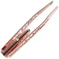 Image of La-tweez Tweezers ECO ROSE GOLD Ultra Bright LED Tweezer with Diamond Dust Tip Technology