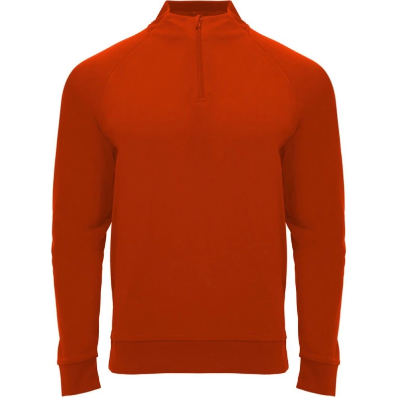 Image of ROLY Epiro Quarter Zip Long-Sleeved Sweatshirt in Red Size: 4 Years Red Unisex 4 Years