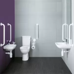 Image of Contour 21+ Doc M White Rails Commercial Care Left Handed - 212033