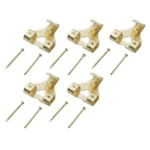 Image of BQ Brass effect Picture hook Pack of 25