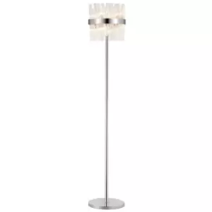Image of Luminosa Lysander 8 Light G9, Floor Lamp, Polished Nickel, Clear