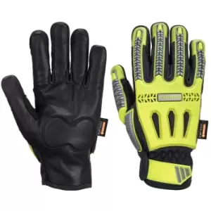 Image of Portwest - A762Y8RXL - sz XL R3 Impact Winter Glove - Yellow/Black - Yellow/Black