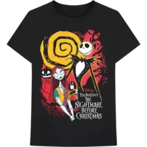 Image of Disney - The Nightmare Before Christmas Ghosts Unisex Large T-Shirt - Black