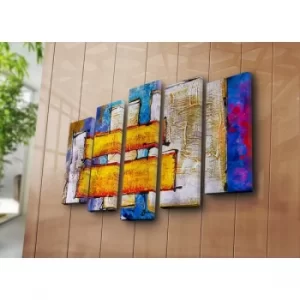 Image of 5PATK-217 Multicolor Decorative Canvas Painting (5 Pieces)