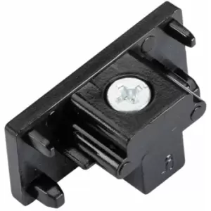 Image of Loops - Commercial Track Light Dead End Connector - Single Circuit - Black PC Rail System