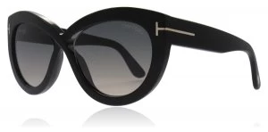 Image of Tom Ford Diane Sunglasses Shiny Black 01B 56mm