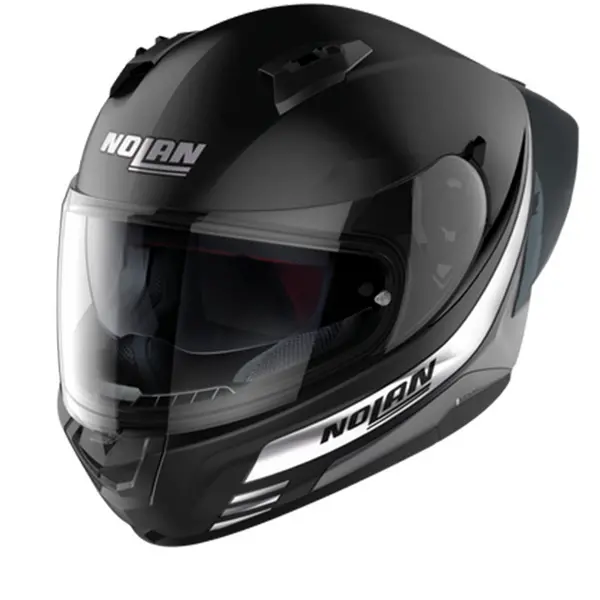 Image of Nolan N60-6 Sport Outset 020 Flat Black White Full Face Helmet Size M