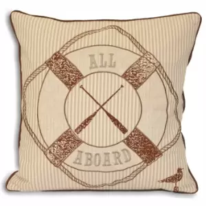 Image of Riva Home Tenby All Aboard Cushion Cover (45x45cm) (Sand)
